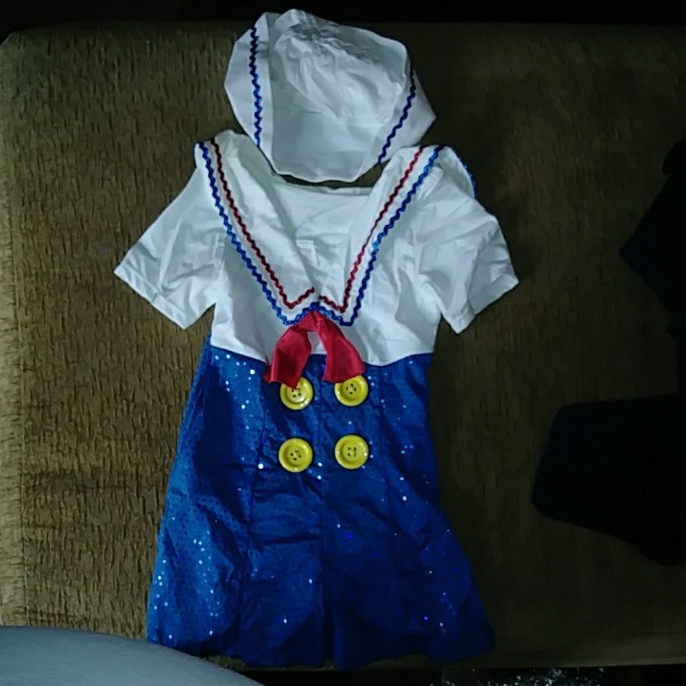 Red, white, blue, yellow butttons Costume size MC